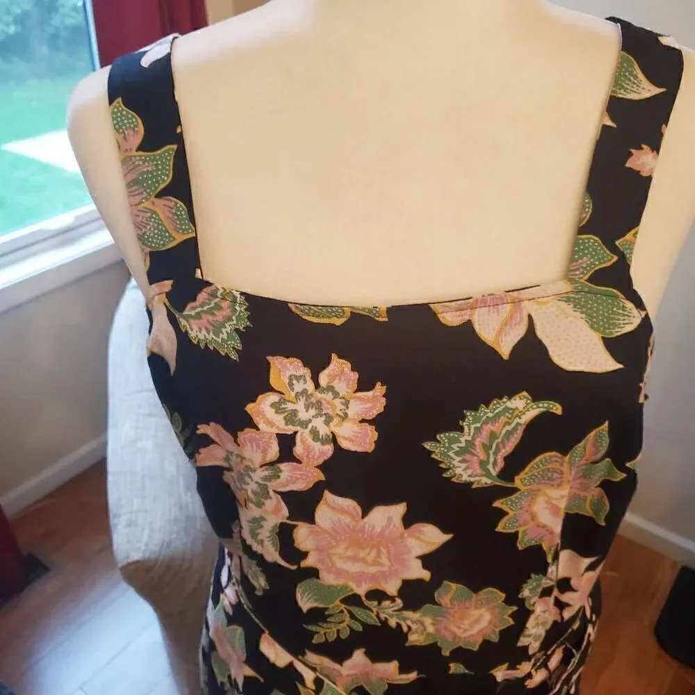 Who What Wear Black and Pink Floral Mini Dress - Picture 7 of 14